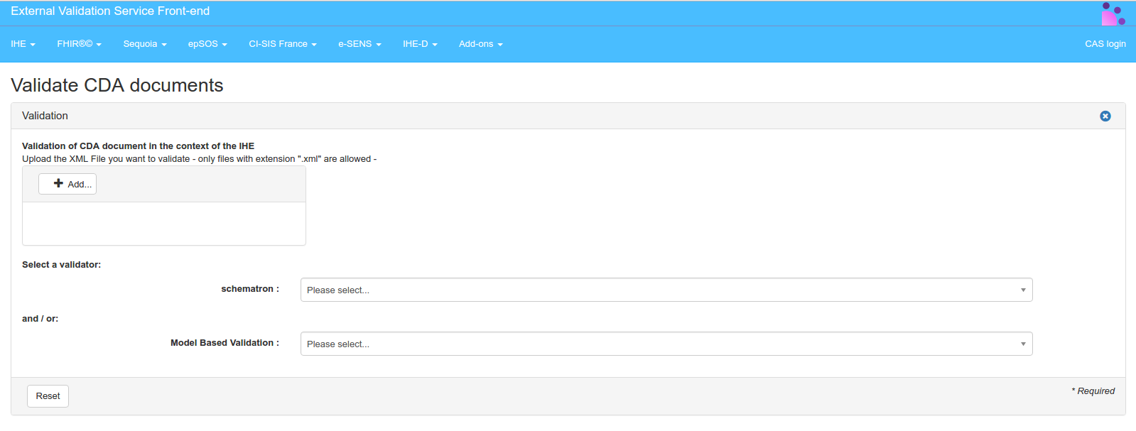 CDA Validation Form